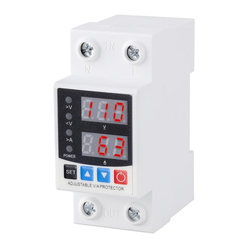 Smart Circuit Breaker with Energy Monitoring, Adjustable Voltage and Current Protection (1-63 Amp),AC Disconnect Current Adjustable Voltage Protec...