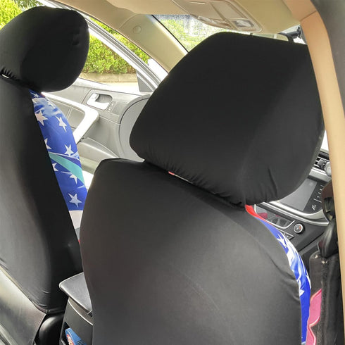 Car Front Seat Covers, 2 Pack Polyester Automotive Seat Protectors, Premium Car Seat Cushions for Women and Men, Soft & Breathable, Vehicle Interi...
