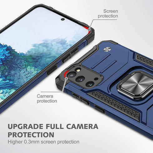 for Samsung S20 FE Case, Galaxy S20 FE 5G Case with Screen Protector: Military Grade 360° Rotatable Kickstand Shockproof Protective Cases for - Sa...
