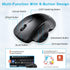 Bluetooth Mouse, Wireless Mouse, Ergonomic Mouse, 2.4GHz with USB Receiver, 1600 DPI Optical Tracking, Quiet Clicks, Computer Mouse for Laptop, PC...