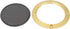 X AUTOHAUX 2pcs 4" Car Metal Audio Speaker Cover Black Glossy Mesh Subwoofer Grill Horn Guard Decorative Circle Grille Protector Gold Tone...