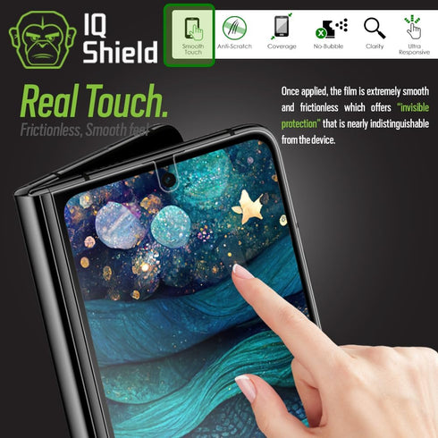 IQShield Screen Protector Compatible with Google Pixel Fold 5G (2-Pack) Anti-Bubble Clear TPU Film...
