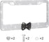 OTOSTAR 1 Pack Bling License Plate Frame with Ribbon Bow, Handcrafted Shiny Rhinestones Premium Stainless Steel 2 Holes License Plate Holder with ...