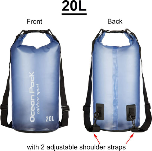 Floating Waterproof Dry Bag for Women Men,10L/20L Roll Top Lightweight Waterproof Dry Storage Bag Backpack For Watersports,Travel,Swimming,Boating...