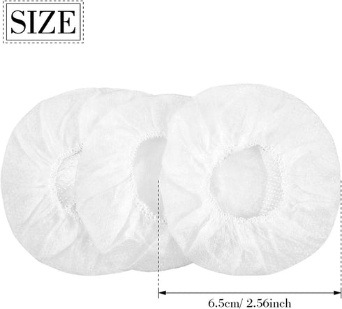 100 Pieces Headphone Ear Covers Disposable Earphone Overs Sanitary Non-Woven Stretch Earpad Covers Earcup Covers Fit for Most on Ear Headphones (W...