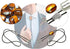 Moranse Bolo tie Clasp accessories With Two Pendants,Leather Rope And Metal Slide Clip Buckle (4pcs)...