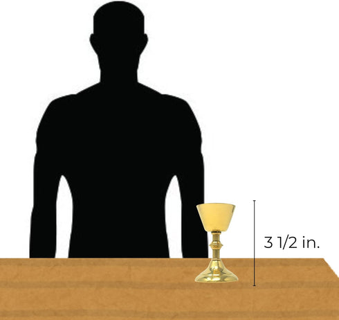 High Polished Brass Small Holy Wine Goblet Chalice, 0.8 Ounce...