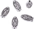 50pcs Antique Silver Alloy Jesus Virgin Mary Loose Rosary Spacer Beads Jewelry Making Charms for DIY Necklace Bracelet...