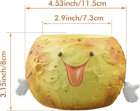 Cinf Mars Flower Pots Doll Shaped Resin Garden Pots Cute Green Plants Flower Pot Lovely Pen Container Modern Decorative Planter Pot for Outdoor or...