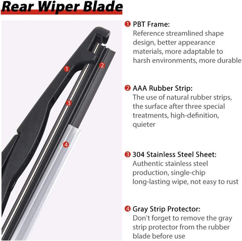 OTUAYAUTO Replacement for Ford Edge 2007-2014 Rear Wiper Arm Blade Cover Cap OE:9T4Z-17526F...