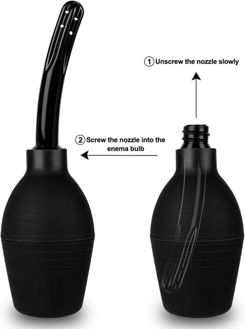 RANEU Enema Bulb Kit with Lube Anal Douche Superior Materials Douche for Men Women Made of Comfortable Material...
