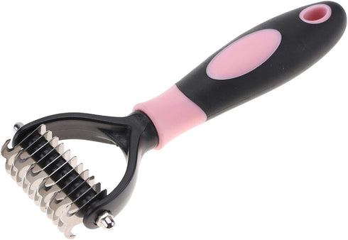 GLOGLOW Pet Grooming Brush, Pet Grooming Shedding Brush Tool Comb Dematting Rakes Fur Knot Cutter Remove Rake Dog Cat Long Short Hair()...