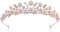 Bridal Rhinestone Crystal Tiara Crown for Women Flower Girls Wedding Prom Birthday Pegeant Veil Tiaras Headband, Rose Gold...