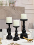 CANDWAX 3x3 Pillar Candles Set of 3 - Rustic Unscented No Drip Ivory Candles for Home Decor, Weddings, Centerpieces...
