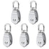 Pulley 304 Stainless Steel Single Pulley Block M20 Small Heavy Duty Swivel Bearing Pulley System for Rigging, Lifting, Cargo Transportation,Gym Eq...