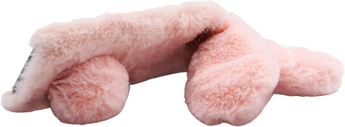 Rabbit Case for LG Stylo 6, LCHDA Cute 3D Bunny Ears Soft Furry Hairball Fuzzy Warm Winter Faux Fur Plush Fluffy Flexible TPU Bumper Women Girls P...
