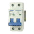 ASI AC Miniature Circuit Breaker - 2 Pole DIN Rail Mount 2 Amp 480 Volt Unit with Shock-Proof Terminations, Trip Curve C, L1, L2 and Neutral Singl...