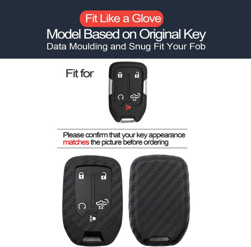 2PCS Compatible with Chevy Chevrolet Silverado GMC Sierra 1500 2500 HD 3500 HD 1500 Limited Silicone Key Fob Case Cover Protector, Truck Accessori...