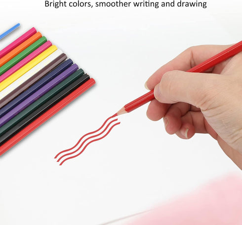 Pssopp Professional Charcoal Pencils Drawing Set Sketch Pencils Set Water Soluble Art Graffiti Tool for Drawing (12 Colors)...