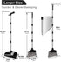 Broom and Dustpan Set for Home, Upright 55" Broom and Dustpan Combo with Long Handle, Lobby Broom Sweeping for House Kitchen Room Office Indoor Fl...
