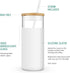 Tronco 20oz Glass Tumbler Glass Water Bottle Straw Silicone Protective Sleeve Bamboo Lid - BPA Free (Midnight Green/ 1 Pack)...