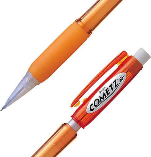Pentel Cometz Automatic Pencil, 0.9mm, Orange Barrel, Box of 12 (AX119F)...