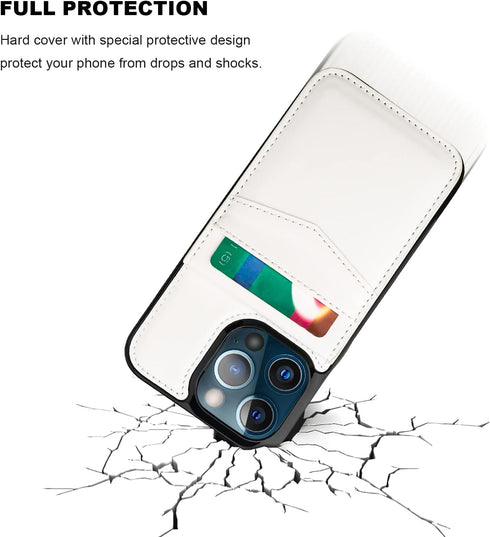 KIHUWEY Compatible with iPhone 13 Pro Case Wallet with Credit Card Holder, Premium Leather Magnetic Clasp Kickstand Heavy Duty Protective Cover fo...