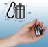 Earplugs Carrying Case, Metal Titanium Pill Holder Pocket Pill Box Keychain Waterproof Pill Bottle Medicine Organizer Case Container, Great for fo...