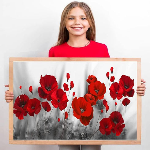 Stamped Cross Stitch Kits - Flower Embroidery Kits for Beginners Adults,11 CT Flower Patterns Large Dimensions Counted Cross Stitch Kits Arts Craf...