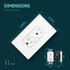 Smart Wall Outlet with 2 Individually Controlled Ports, 15Amp TR Receptacle Control Appliances from Anywhere, 2.4 GHz WiFi Outlet Work with Alexa ...