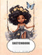 SketchBook: Cute Butterfly Girl Sketch Book for Girls, Kids, Teens, Adults Artist Notebook/Journal for Drawing, Writing, Sketching or Doodling, Bl...