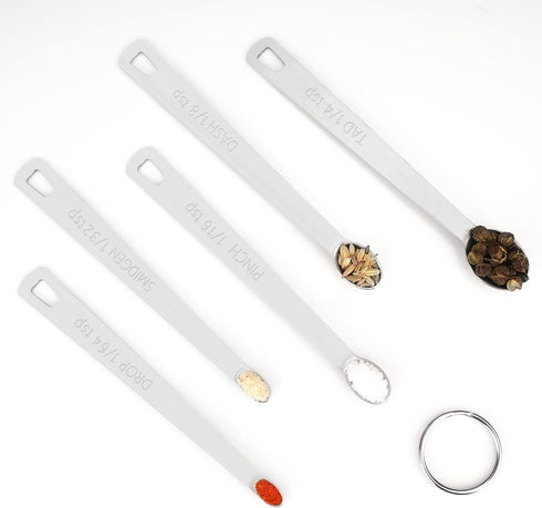 Mini Measuring Spoon Set, Heavy Duty Stainless Steel Measuring Spoons for Cooking Baking, Tablespoon Teaspoon for Dry or Liquid Ingredients, Fits ...