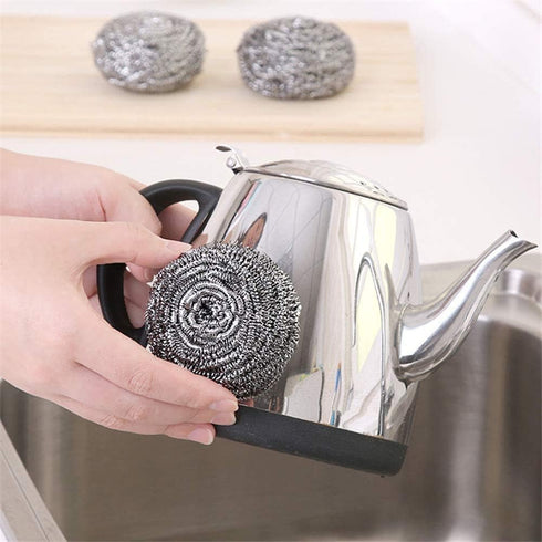 24 Pack 30g Stainless Steel Sponges - Stainless Steel Scouring Pad, Steel Wool Scrubber, Metal Scrubbers for Pans, Steel Wool Soap Pads, Cooking U...