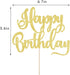 happy birthday Cake Topper, Happy Birthday Cake Bunting Decor,Birthday Party Decoration Supplies?Photo Booth Props (Gold)...