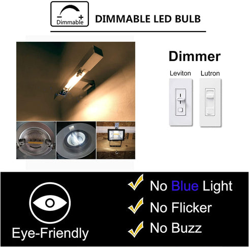 118mm 20W R7S LED Bulb (4 Pack) 200W Halogen Equivalent 118mm J-Type High Brightness 20W 120V R7S Base 3000K Warm White J Type T3 118mm Double End...