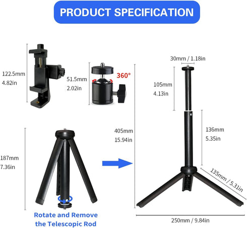 Teleprompter iPhone & Android, Double Phone Holder for Video Recording, Neewer Teleprompter Kit, The Collapsing Design Allows for Easy Storage and...