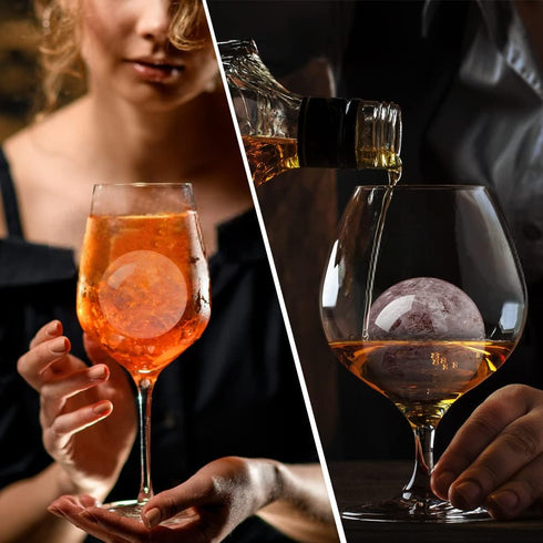 Ice Ball Maker, TINANA Reusable 2.5 Inch Ice Cube Trays, Easy Release Silicone Round Ice Sphere Tray with Lids & Funnel for Whiskey, Cocktails & B...