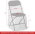 Lann's Linens 10 pcs White Polyester Folding Chair Covers for Wedding, Party, and Banquet - Elegant Cloth Slipcovers...