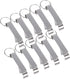 10 PCS Beer Bottle Openers Keychain for men, Metal jar Opener Soda Beverage Can Opener with KeyRing bulk Pocket Bottle Opener(grey)...