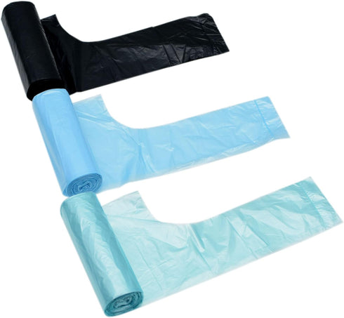 4 GALLON Bathroom Trash Bags, 5 Rolls/100 Counts Small HANDLES Garbage Bags for Office, Bathroom Wastebasket Waste Bin Colorful Portable Rubbish B...