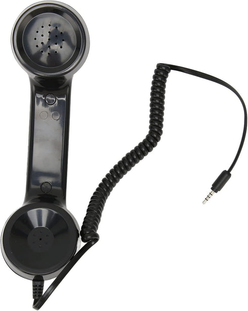 Retro Phone Handset, Vintage Retro 3.5Mm Telephone Handset Cell Phone Receiver, Radiation Proof Handheld Cell Phone Microphone for Mobile Phones C...