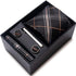 Black ties for men tie set clip Handkerchief Cufflinks...