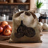 Eco-Friendly Burlap Onions Storage Bag,Reusable Onion Sack with Easy-Clean Lining & Two-Way Drawstring,Breathable Jute Bag for Fresh Produce,26cm ...
