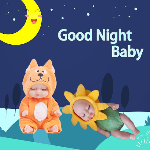 4 Inch Mini Baby Dolls 6pcs Gift Set, Cute Small Baby Doll Toys with Animal Clothes, Suitability Kids 3 and up (D Edition)...