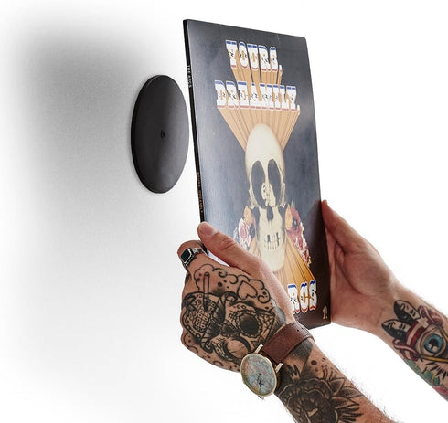 Bamboo Vinyl Record Wall Mount Display | Floating Album Storage LP Holder with No Frames or Visible Support | Turn Your Living Space Into an Art G...