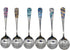 6pcs Round Head Soup Spoons with Fashion Printing Pattern 6.22inch Tablespoon 18/10(304) Stainless Steel Korean Spoons for Rice Dessert Tea Coffee...