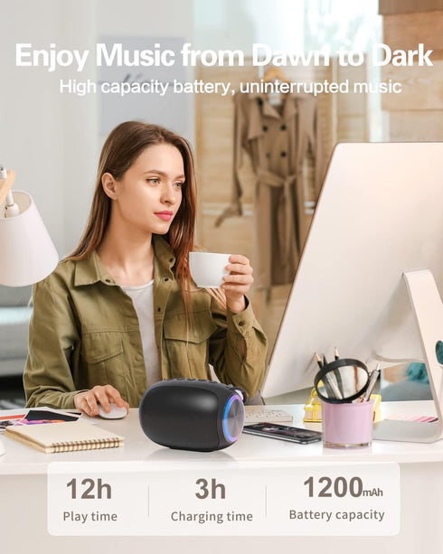 Bluetooth Speakers, A66 Wireless Speakers,5W Portable Wireless Speakers with Clear Sound,Multi Playing Modes, Compatible with Cellphone, PC for Ho...
