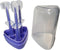 Baby 3-Piece Oral Care Set Silicone Tongue Cleaner, Gum Messaging, and Toothbrush Toddler (Purple)...