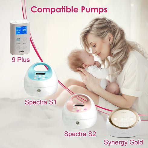 Nenesupply 19mm 2 pc Flanges Duckbill Valves Compatible with Spectra S2 S1 9 Plus Synergy Gold Breastpump Replacement to Spectra Pump Parts Flange...