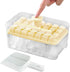 JSE Ice Cube Tray with Lid, 56 PCS Ice Cube Mold with Container, Small Square Shaped Ice Maker for Drinks, Coffee and Cocktails...